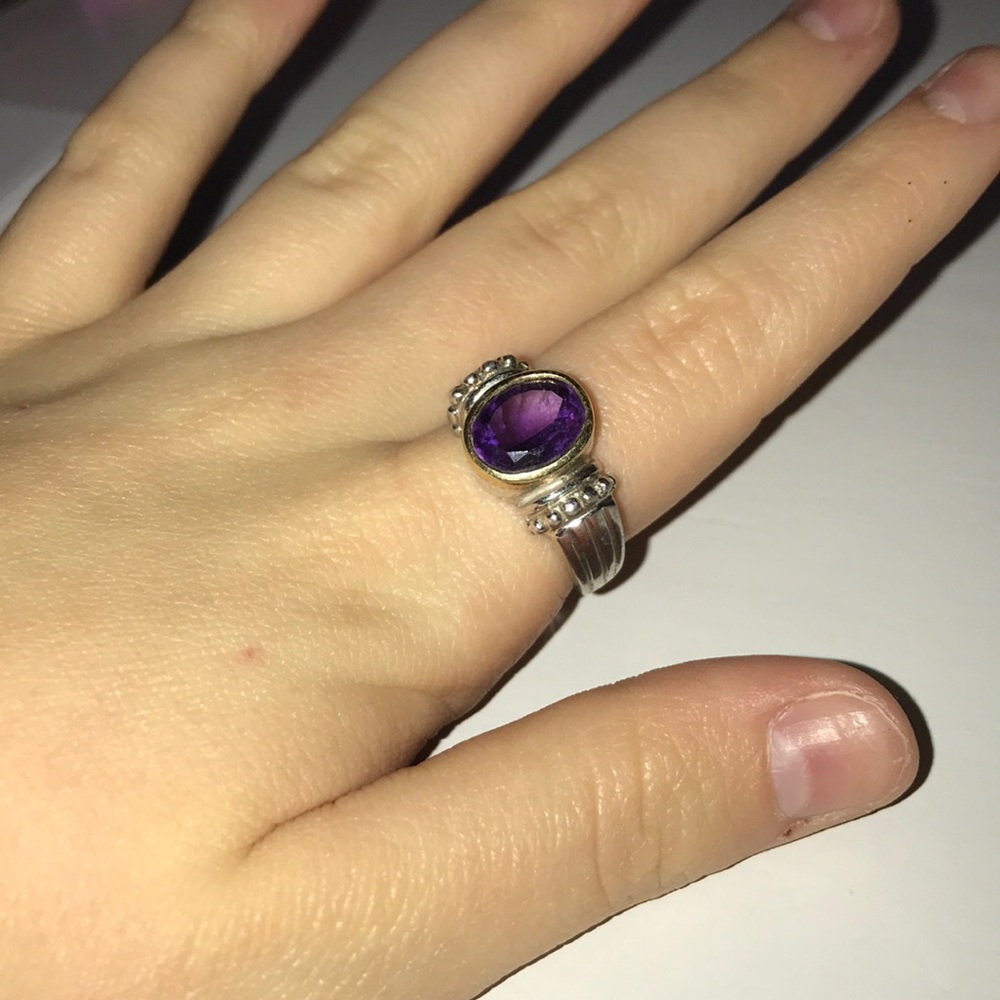 Michael C fina ring STERLING SILVER AND AMETHYST